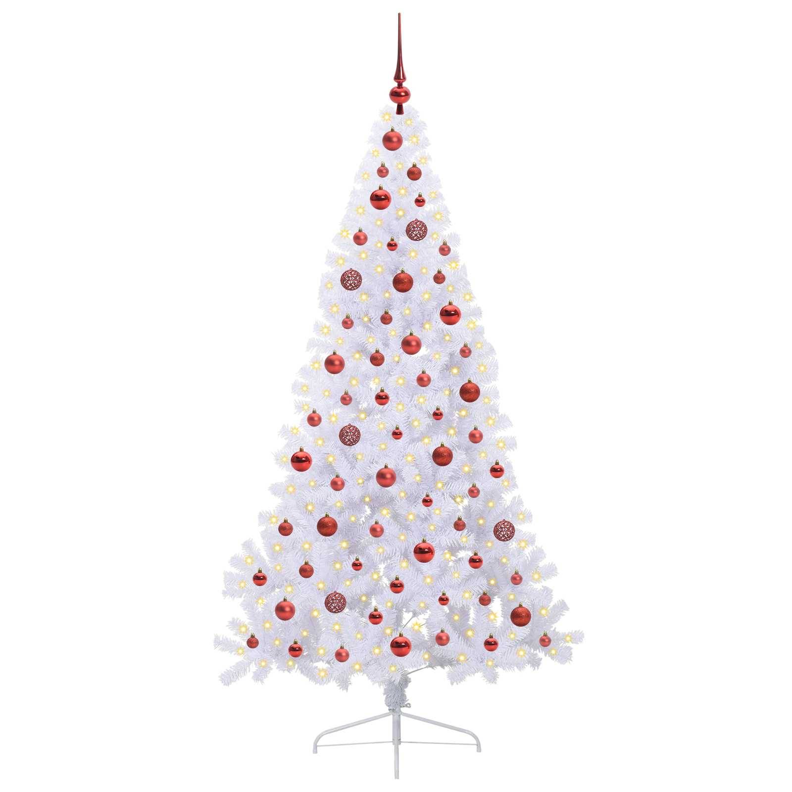 Vidaxl - Sapin de Noël artificiel avec 300 LED Blanc 180 cm PVC et Acier vidaXL 3426812 - Image 4