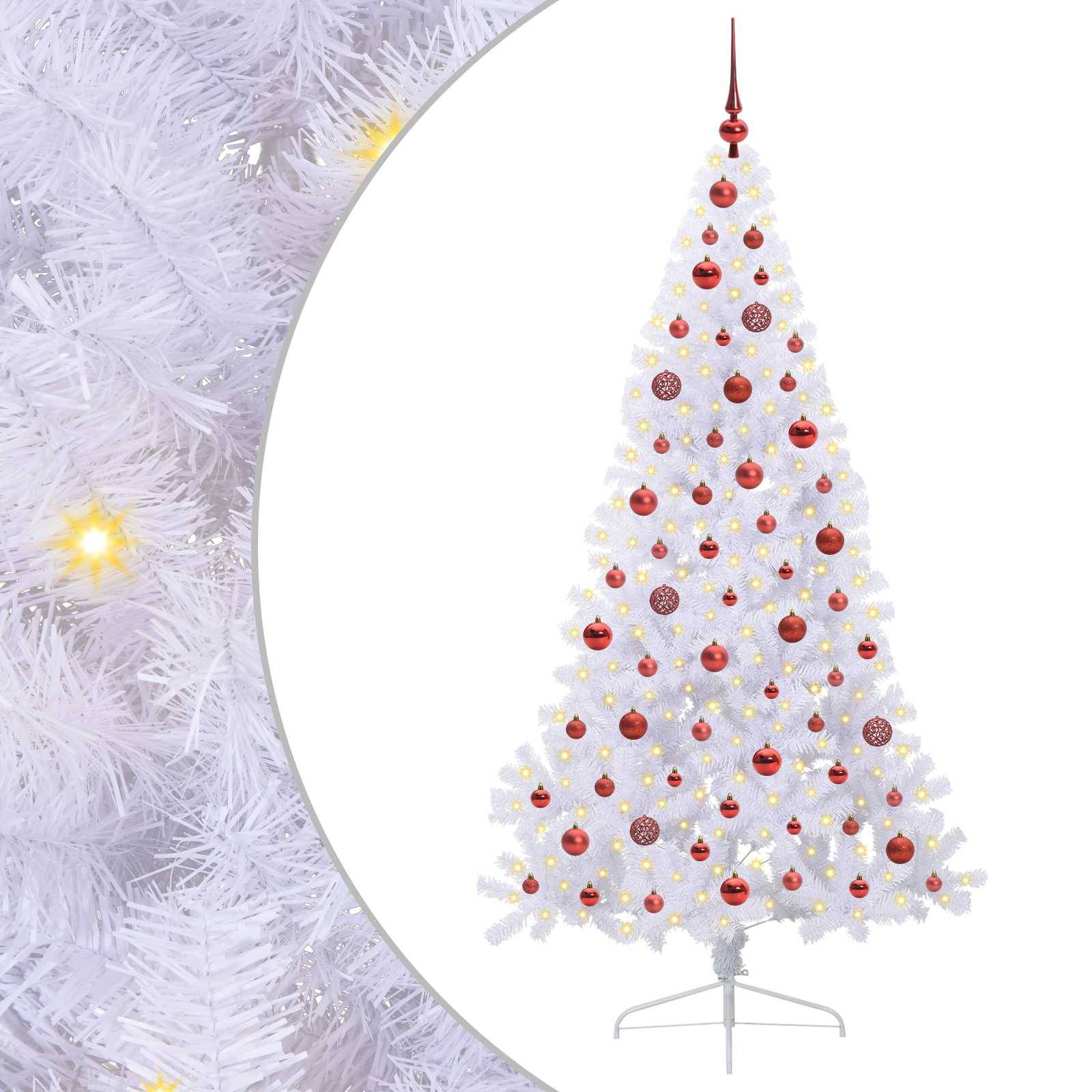 Vidaxl - Sapin de Noël artificiel avec 300 LED Blanc 180 cm PVC et Acier vidaXL 3426812 - Image 2