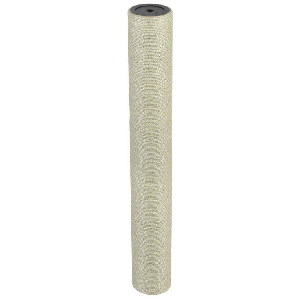 Arbre à chat griffoir grattoir niche jouet animaux peluché 8 x 60 cm 10 mm beige - Image 1