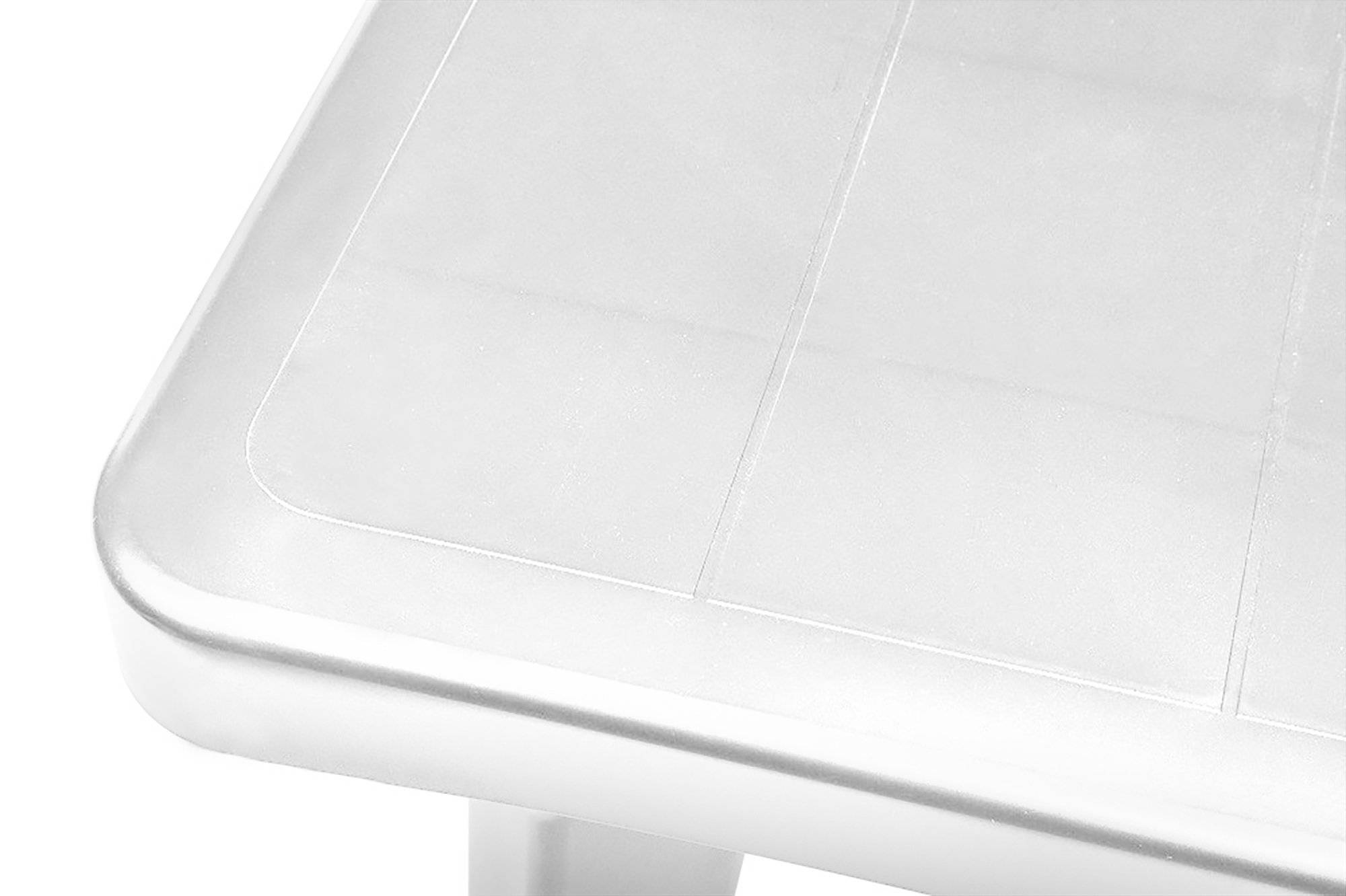Dmora - Table d'extérieur Dhristo, Etagère rectangulaire, Table de jardin ou de bar extensible, 100% Made in Italy, 160-220x90h74 cm, Blanc - Dmora - Imagen 5