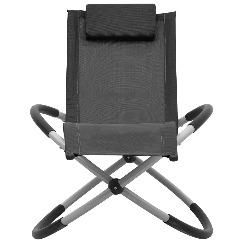 Bain De Soleil pour enfants, Transat, Chaise longue Acier Noir MP264 - Image 1