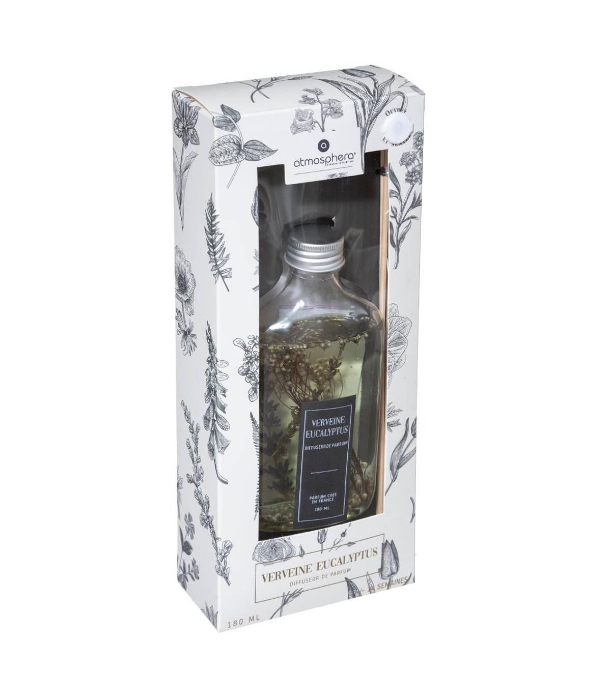 Diffuseur de parfum Verveine Eucalyptus 180 ml avec 6 bâtonnets - Imagen 2