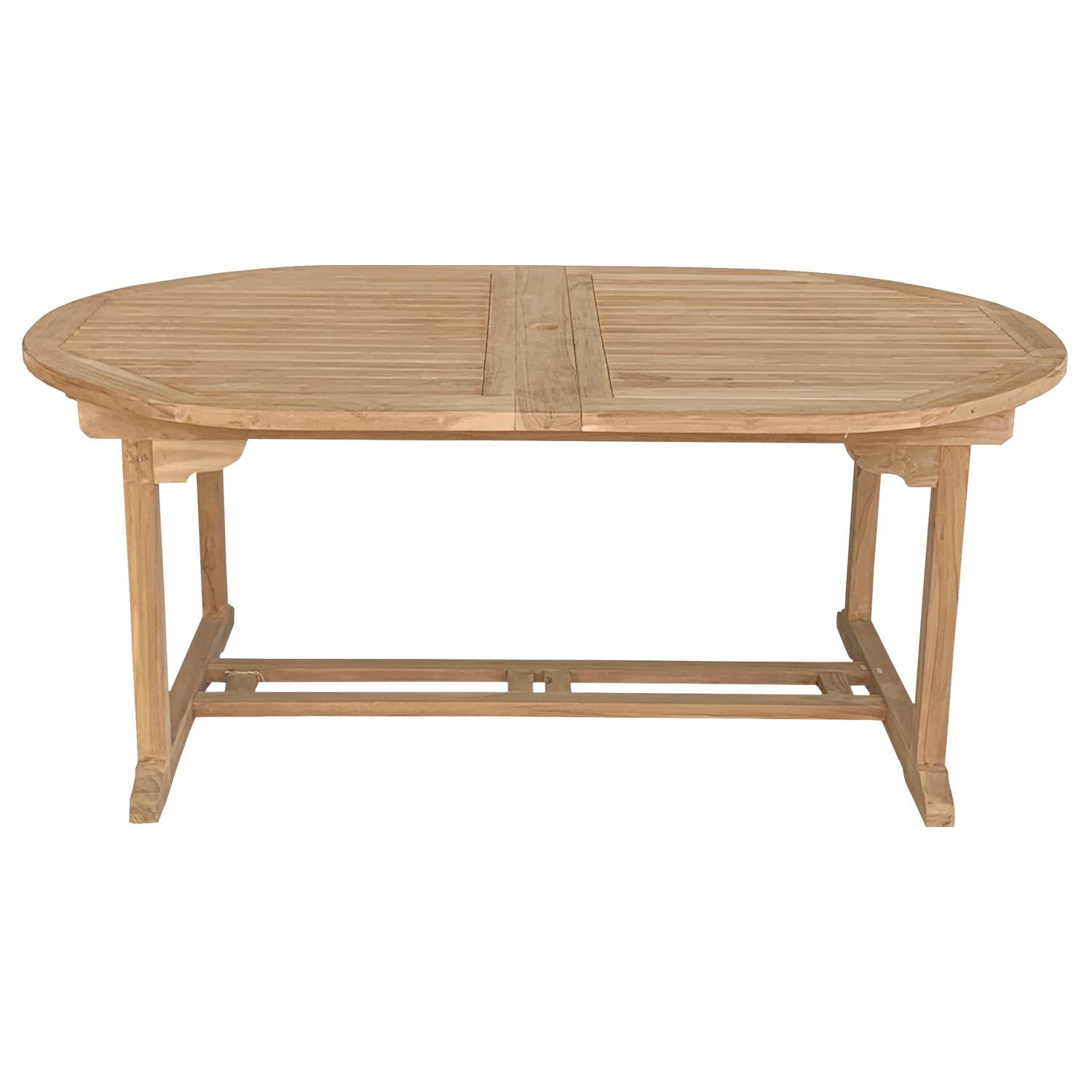 Salon de jardin en teck LOMBOK - table ovale extensible - 10 places - HAPPY GARDEN - Image 2