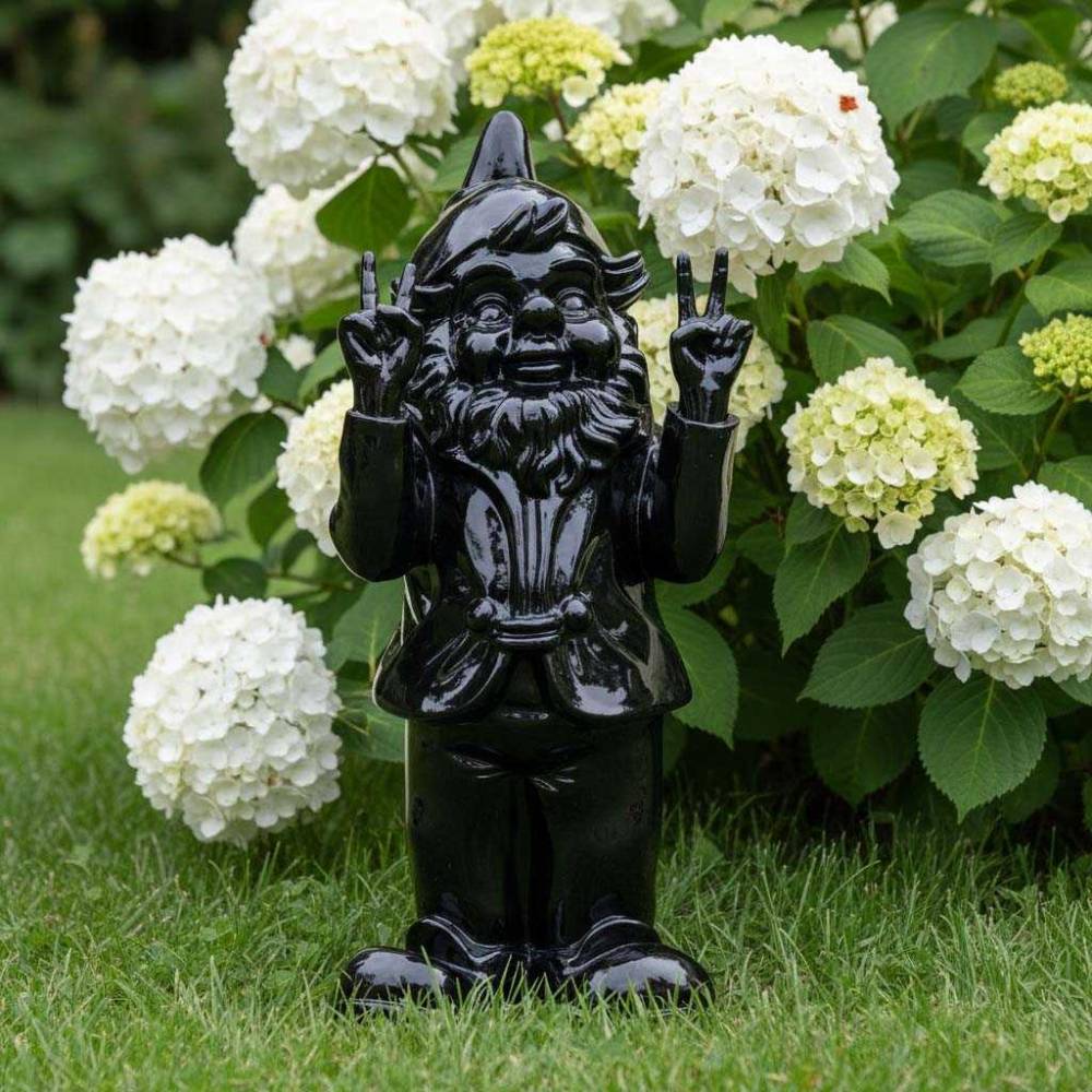 Stoobz - Nain de jardin en résine 13 x 11 x 31 cm Peace - Imagen 2