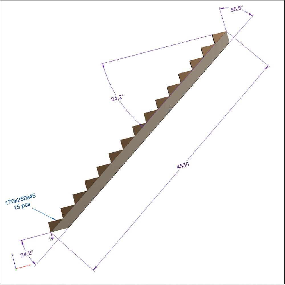 Decklinea - Escalier Bois Exterieur - 15 Marches - Largeur : 1m20 - Hauteur : 2m55 - Sans Contremarches - Pin du Nord - Imagen 6