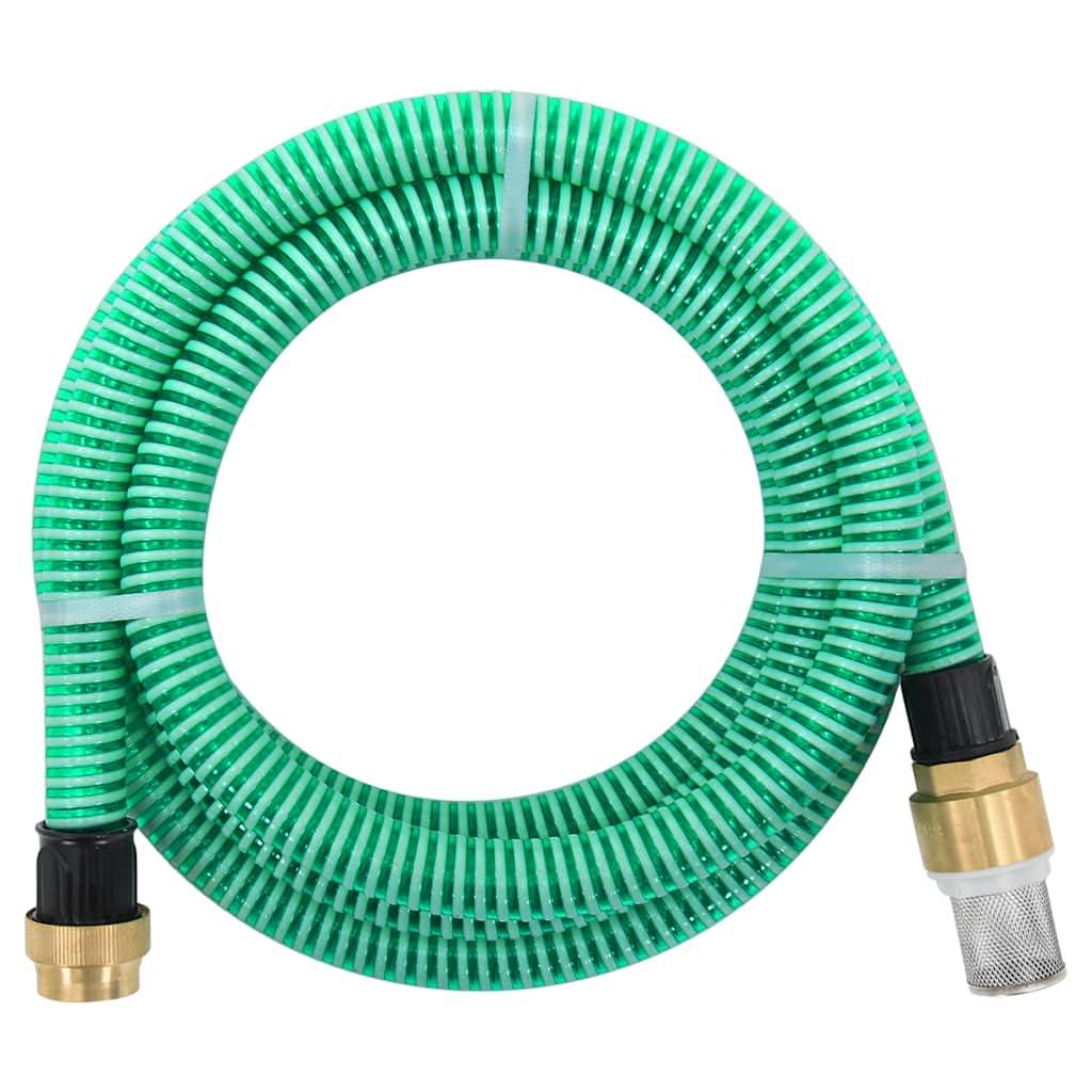 Vidaxl - Tuyau d'aspiration avec raccords en laiton vert 1,1" 25 m PVC vidaXL 151052 - Image 1
