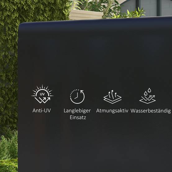 Housse de Protection Mobilier Jardin PE Balancelle Imperméable 215x155x150 Noir - ComfortXL Outdoor Living - Image 6