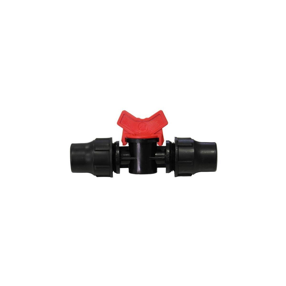 Codital - Mini vanne avec raccords de chaque coté pour tube basse densité 16mm