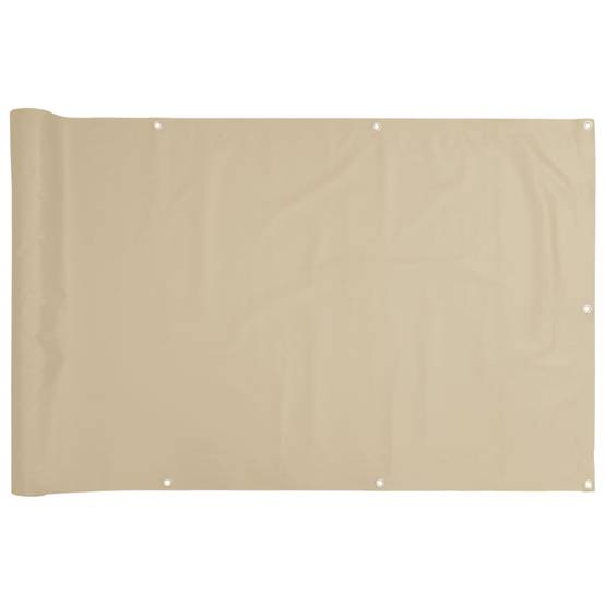 Écran de balcon Tissu Oxford Beige 75 x 500 cm - PANGIVO - Image 2