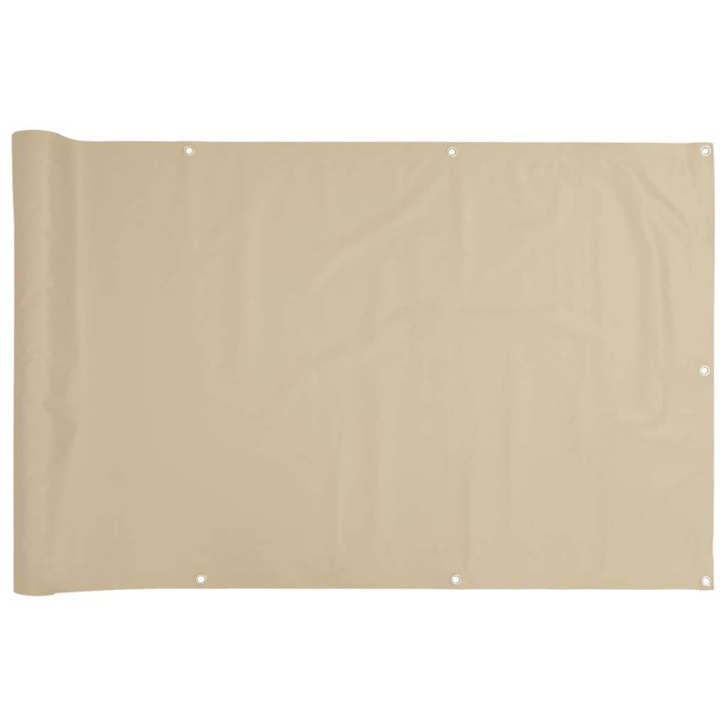 Écran de balcon Tissu Oxford Beige 75 x 500 cm - PANGIVO - Image 2