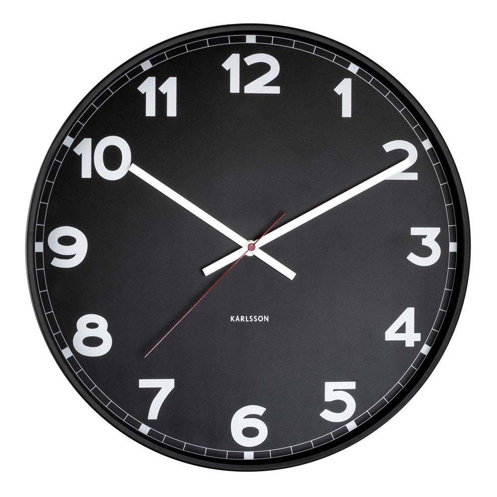 Karlsson - Horloge ronde en métal New classic 40 cm Noir - Imagen 3