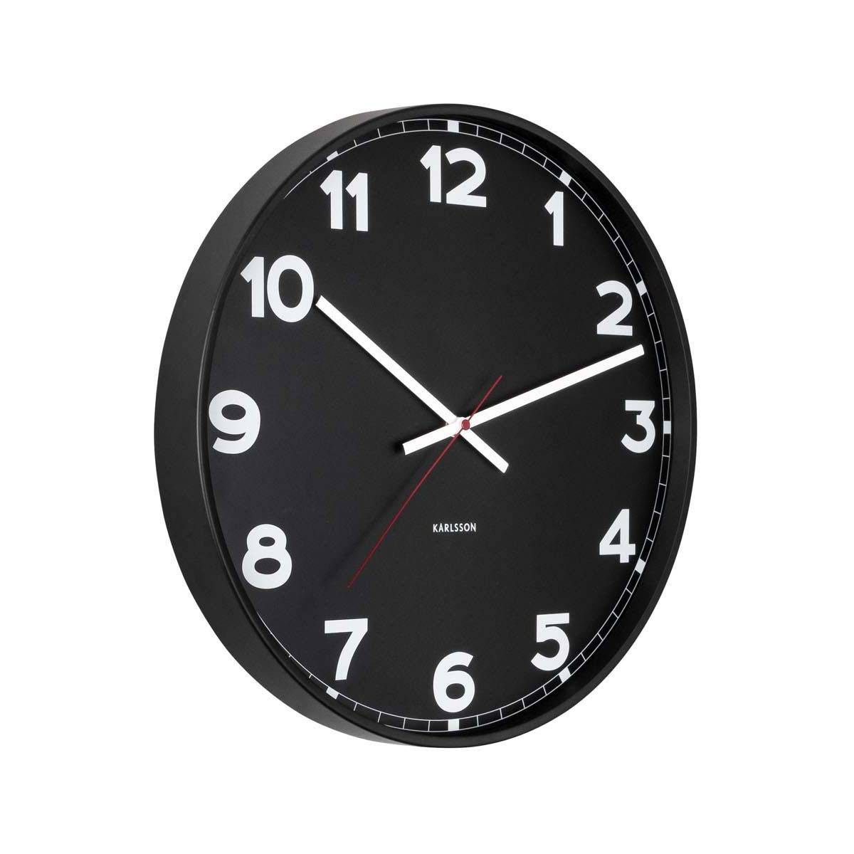 Karlsson - Horloge ronde en métal New classic 40 cm Noir - Imagen 1
