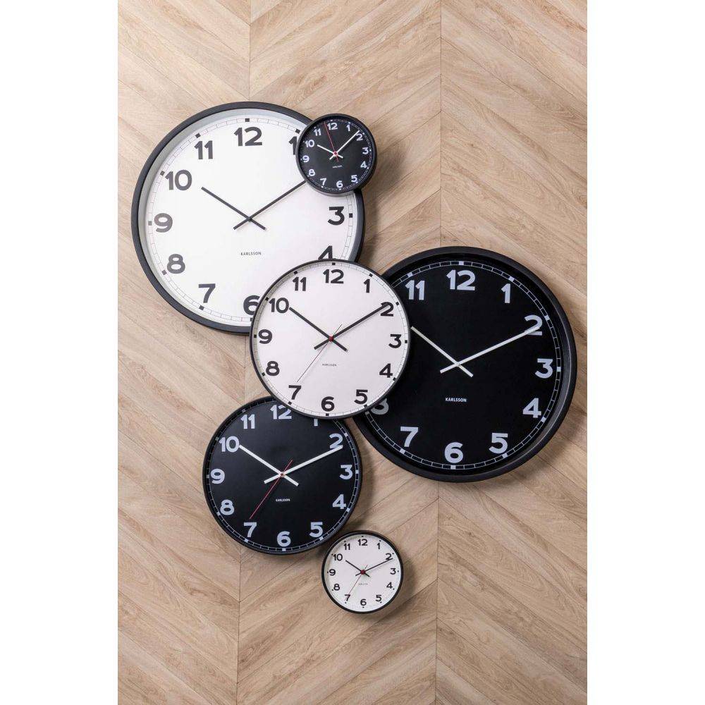 Karlsson - Horloge ronde en métal New classic 40 cm Noir - Imagen 2