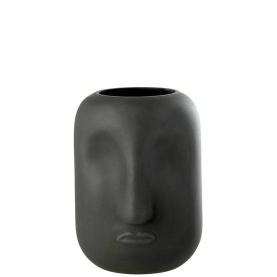 J-Line - Vase en verre noir 18x18x25 cm - J-Line - Image 1