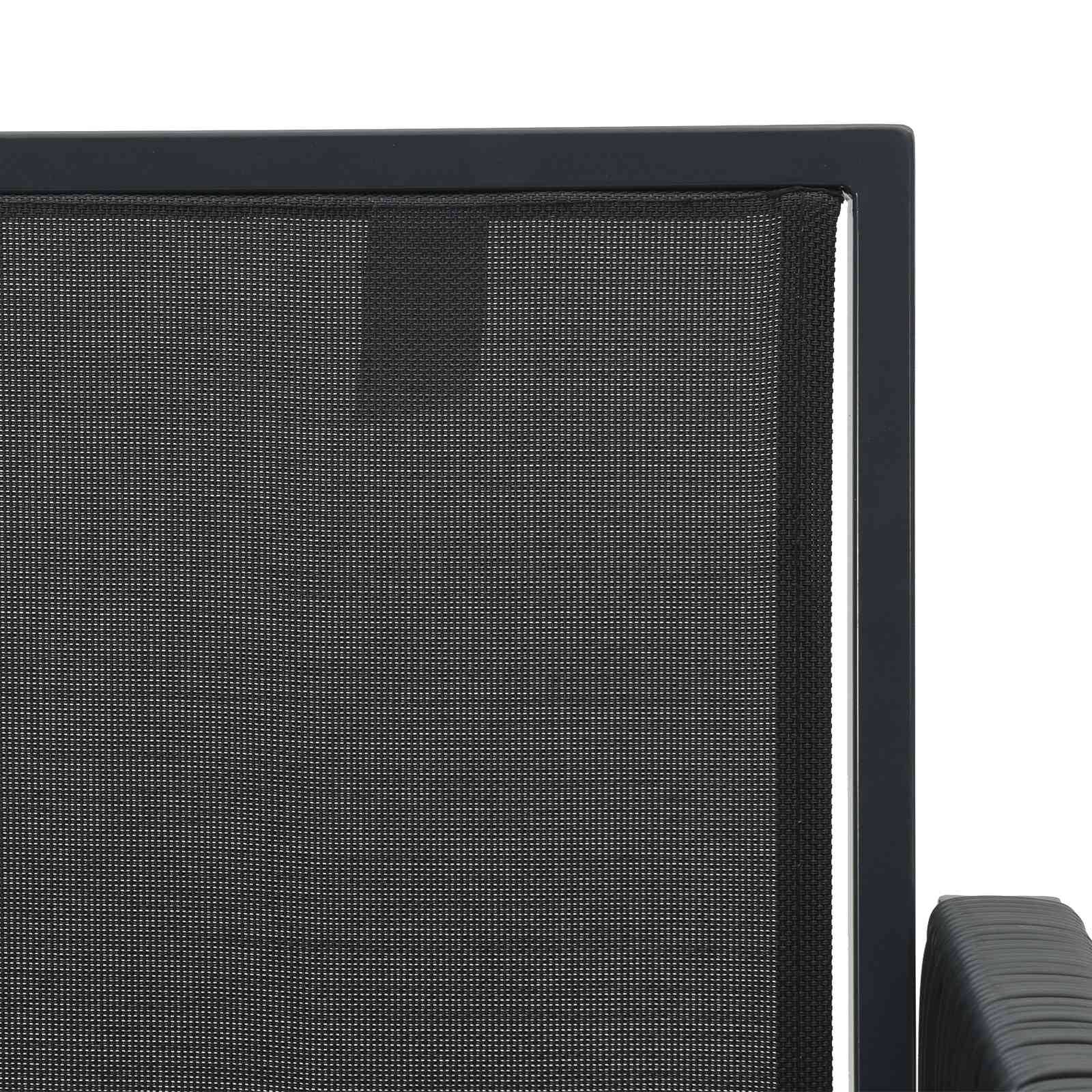Chaises de jardin polyrotin noir et gris foncé 56.5 x 62.5 x 83 cm - PANGIVO - Image 8