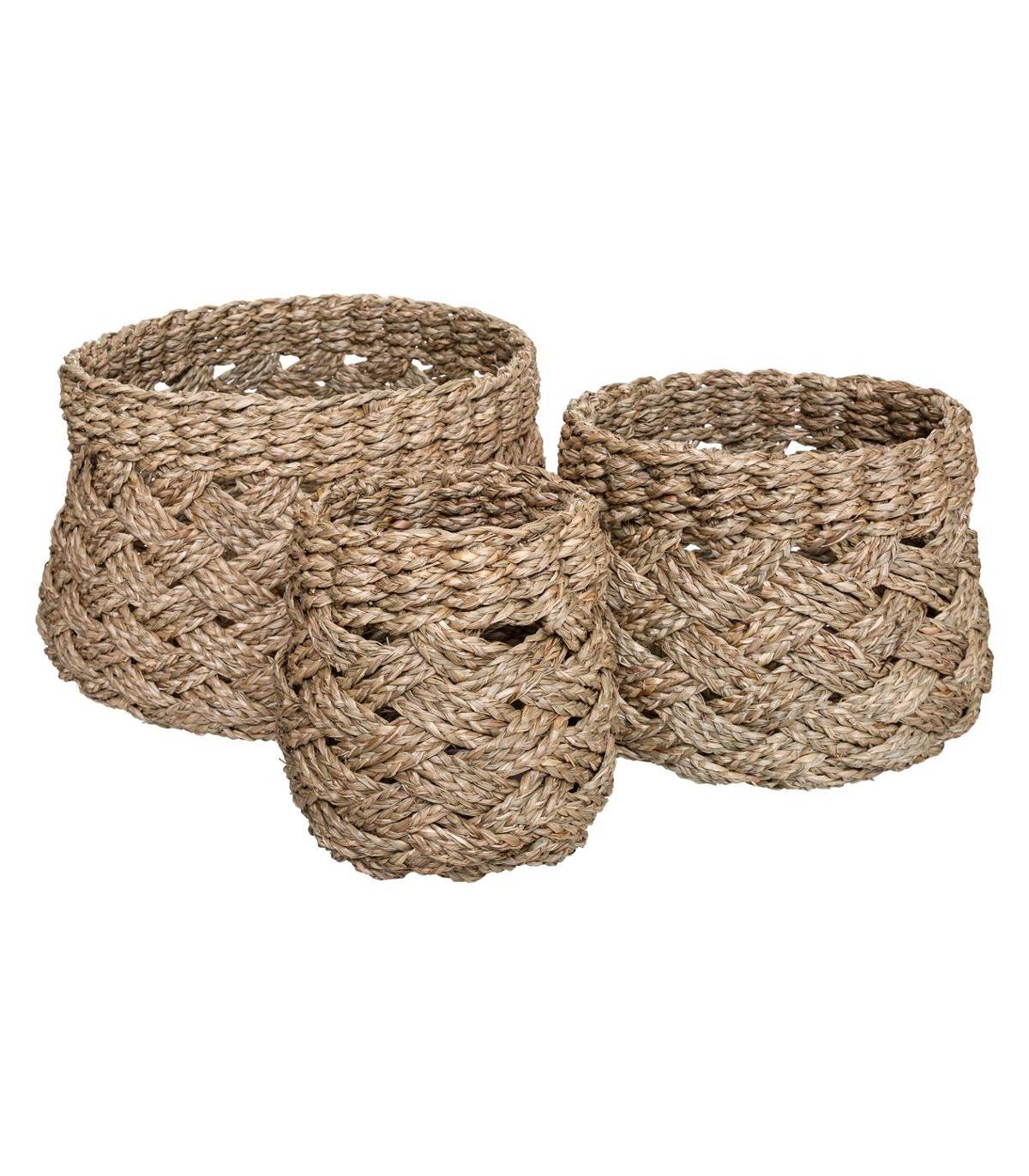 Set de 3 Paniers de rangement rond tressé - Imagen 1