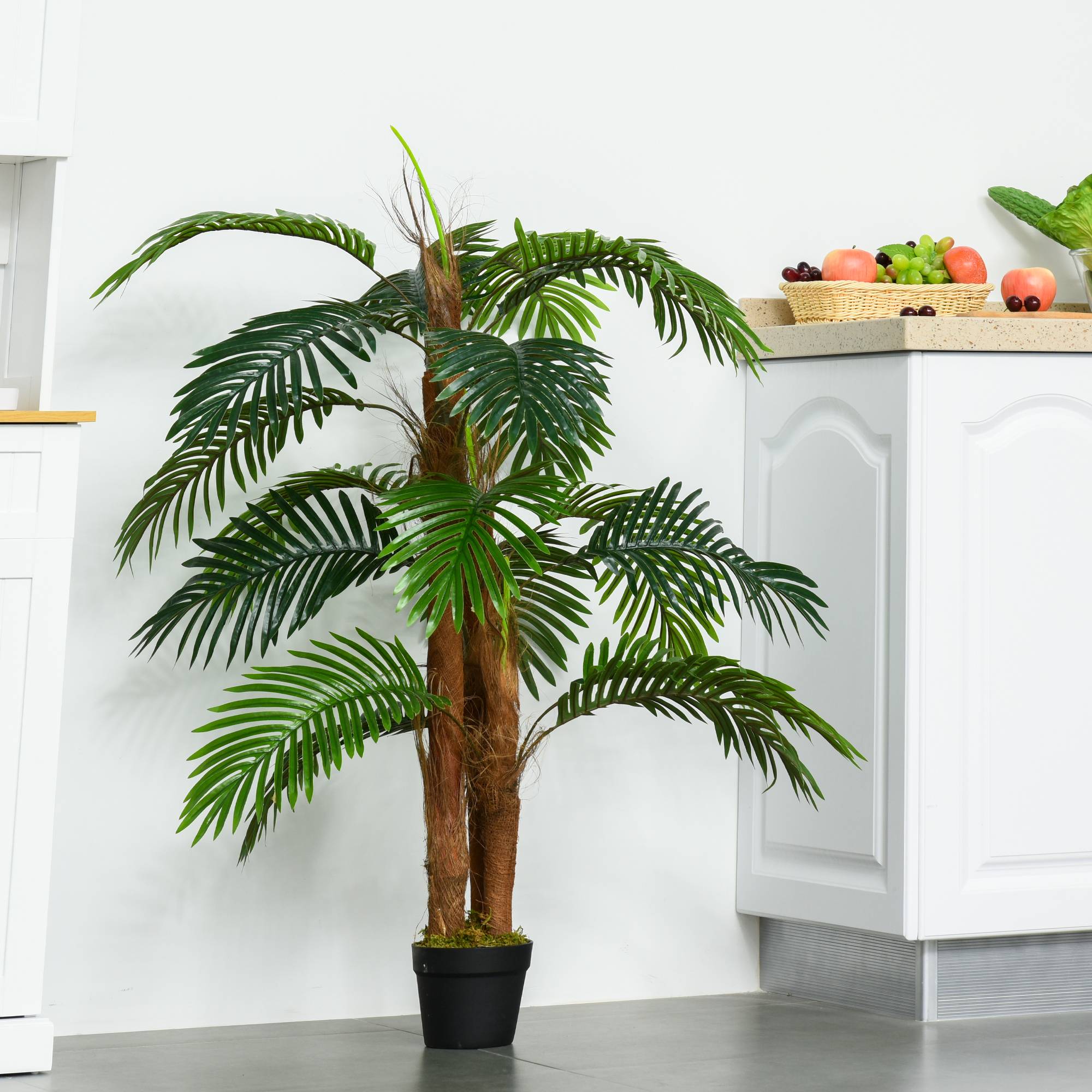 Palmier artificiel plastique vert 90 x 90 x 120 cm - PANGIVO - Image 6