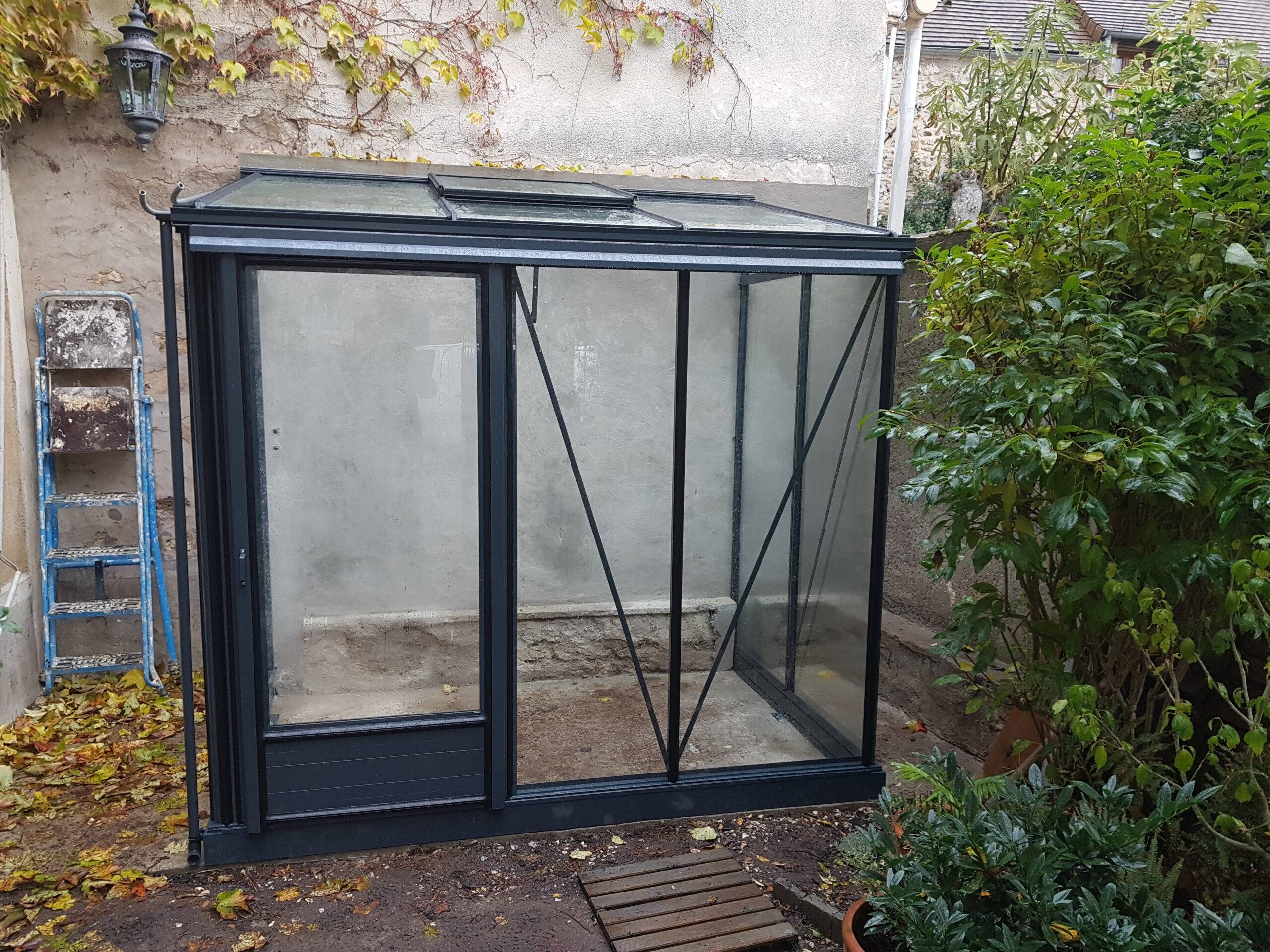 10m² - Serre en polycarbonate 8 mm alvéolés  - Euro Midi serre adossée - Laquée - 10m² - vert jonc - L'atelier Des Serres - Imagen 6