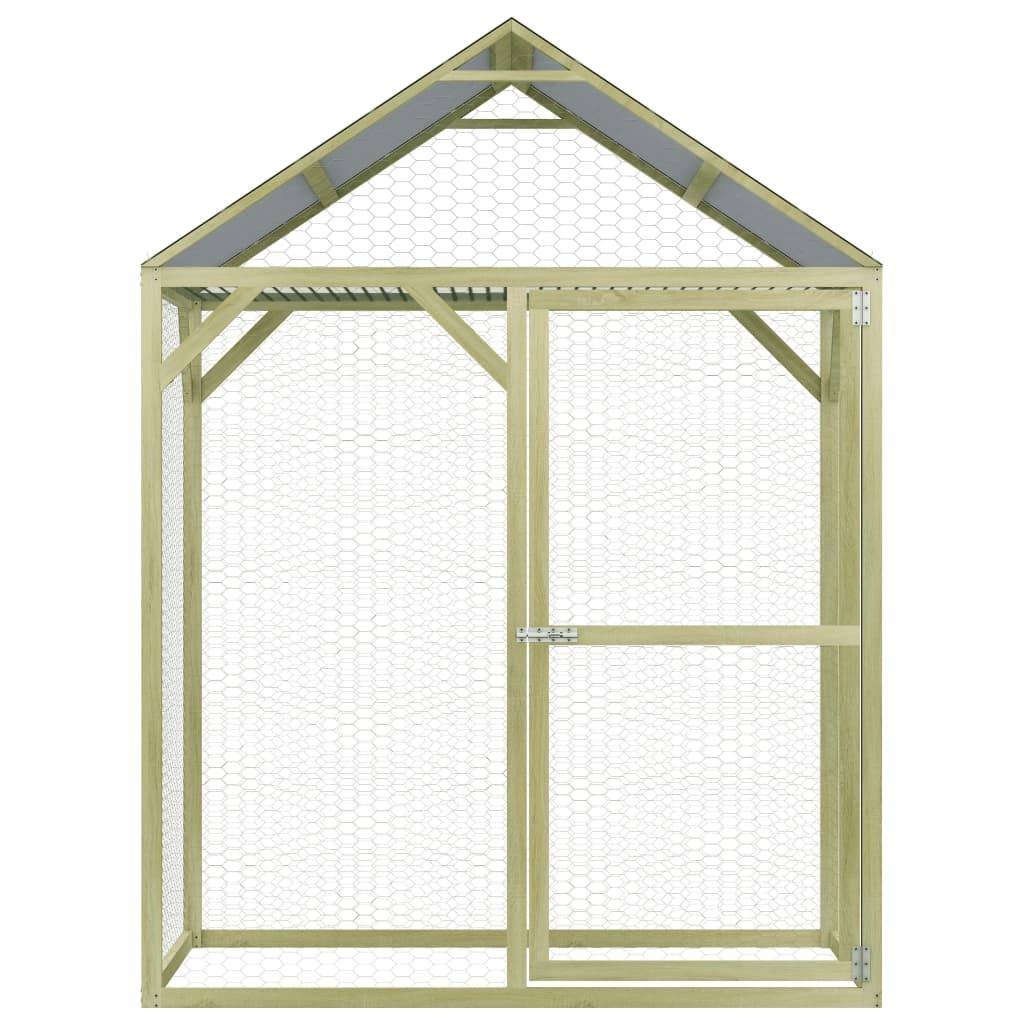 Helloshop26 - Poulailler 1,5 x 1,5 x 2 m pinède imprégnée - Imagen 2