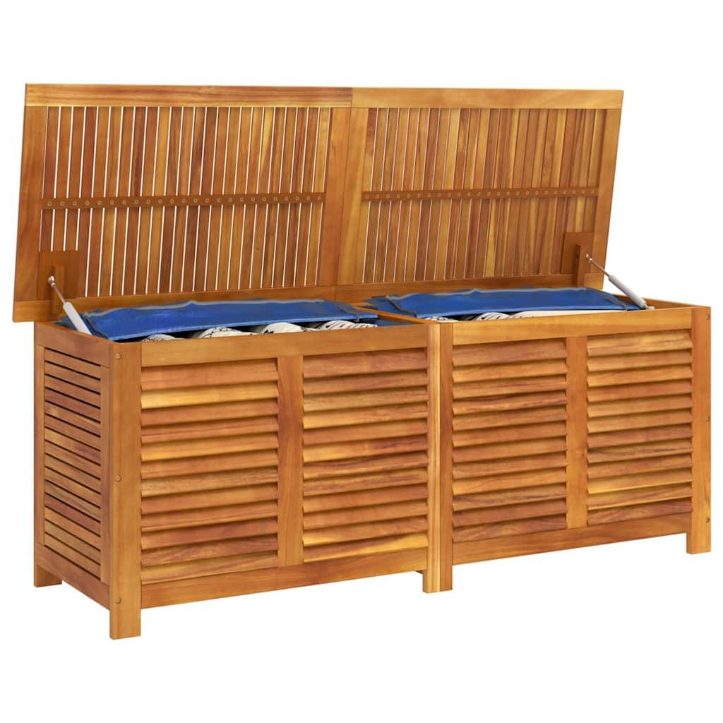 Boîte de rangement de jardin bois d'acacia naturel 150 x 50 x 56 cm - PANGIVO - Image 5