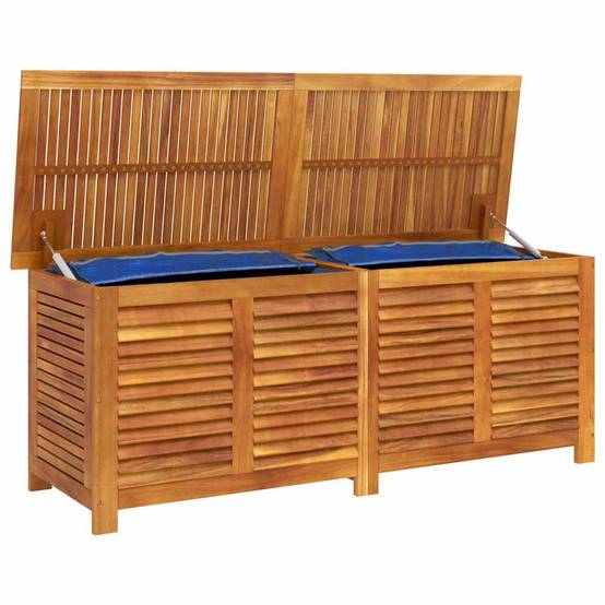 Boîte de rangement de jardin bois d'acacia naturel 150 x 50 x 56 cm - PANGIVO - Image 6
