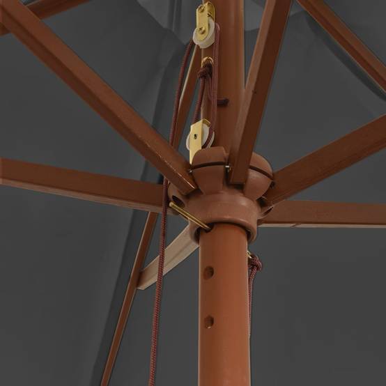 PANGIVO - Parasol de jardin bois dur anthracite 299 x 240 cm - PANGIVO - Image 6
