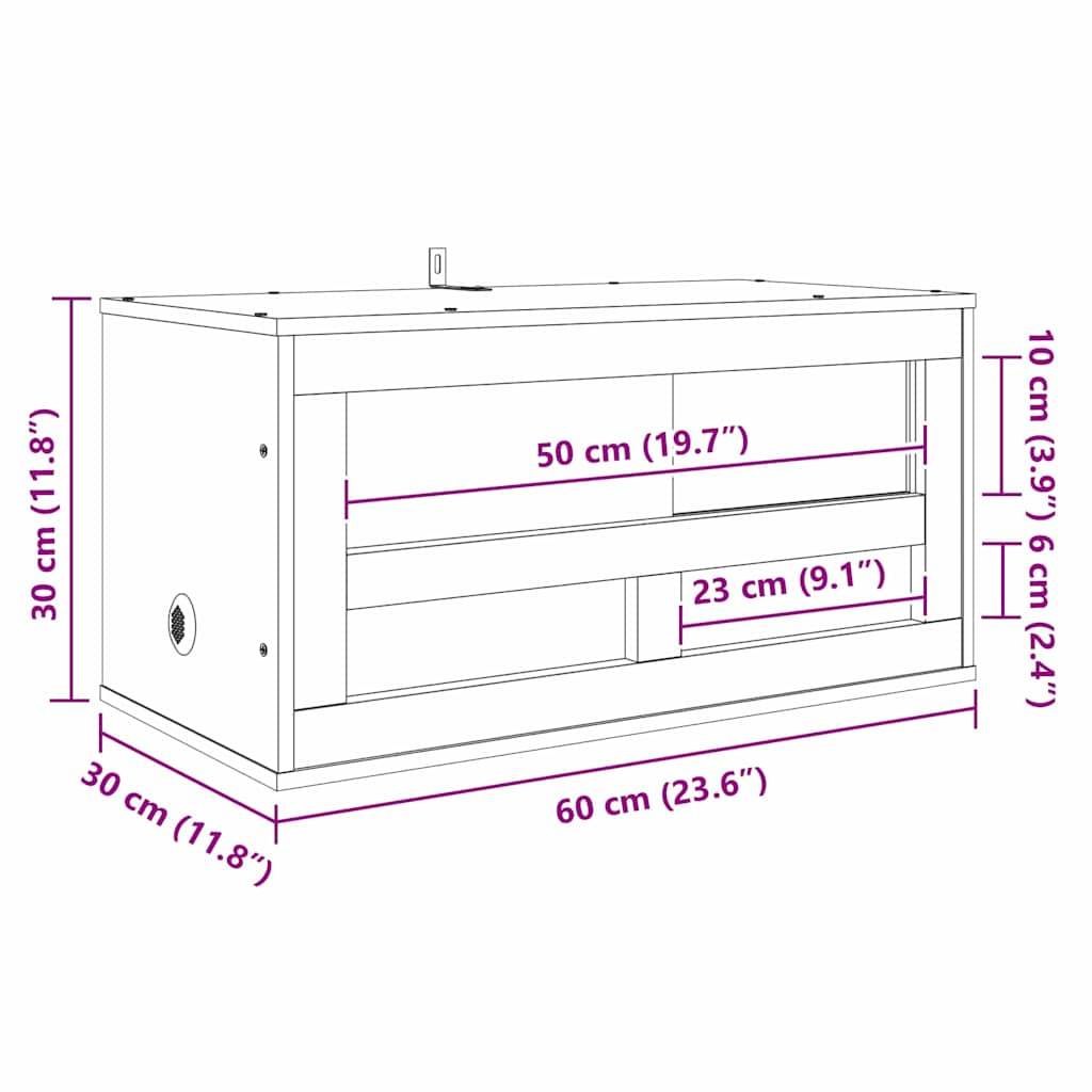 Vidaxl - Terrarium Marron 60 x 30 x 30 cm OSB vidaXL 876726 - Image 3