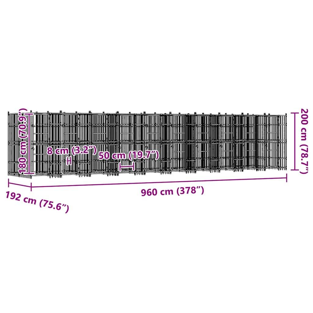 Vidaxl - Chenil d'extérieur pour chiens Acier 18,43 m² vidaXL 3097945 - Imagen 3
