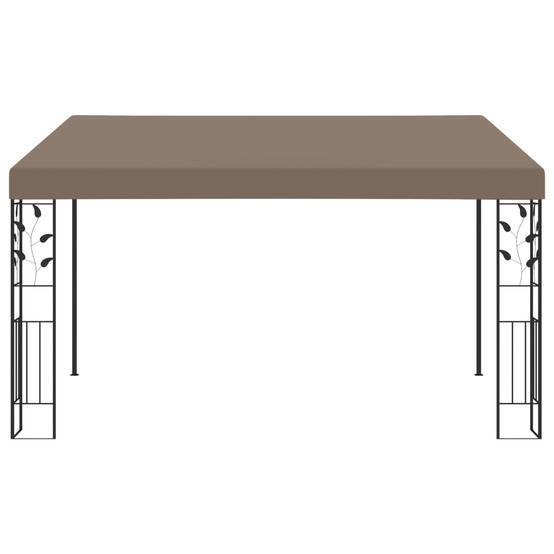 Pergola Jardin - Tonnelle de jardin - Belvédère mural 4x3x2,5 m Taupe MI122 - Image 1