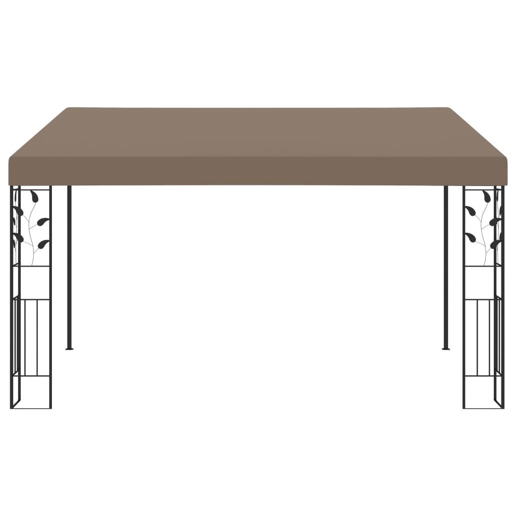 Pergola Jardin - Tonnelle de jardin - Belvédère mural 4x3x2,5 m Taupe MI122 - Image 1