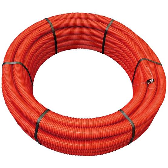 Jardibric - Gaine annelées Jardibric PE Polyéthylène Rouge Pour Electricité Ø 50 mm x 25 mètres - Image 1