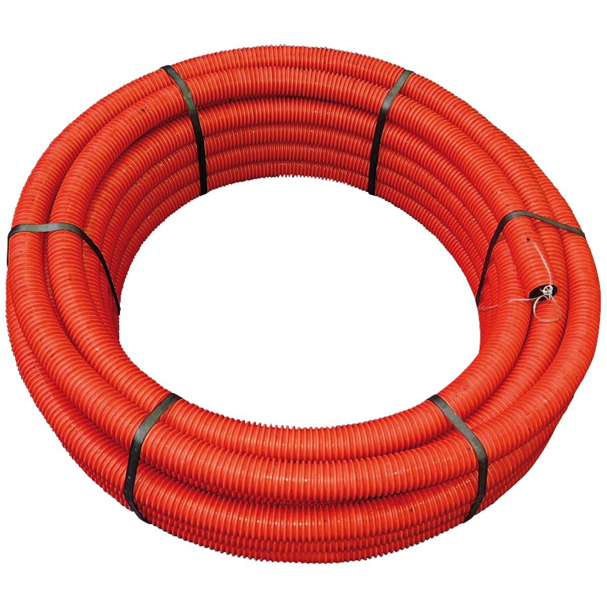 Jardibric - Gaine annelées Jardibric PE Polyéthylène Rouge Pour Electricité Ø 50 mm x 25 mètres - Image 1