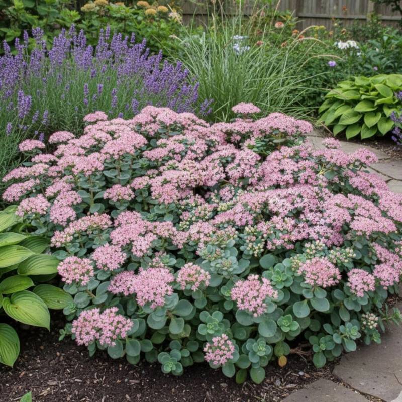 Orpin de Siebold, Sedum à fleurs Rose/ - feuillage Persistant - Godet - 5/20 cm - Imagen 2