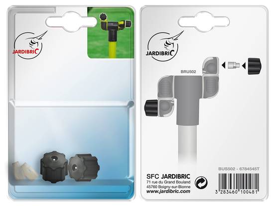 Jardibric - Kit de 2 Buses de Remplacement pour BRU502 Jardibric Brumisateur de Plein air sur Pied avec 2 tête orientables à 360° - Image 2