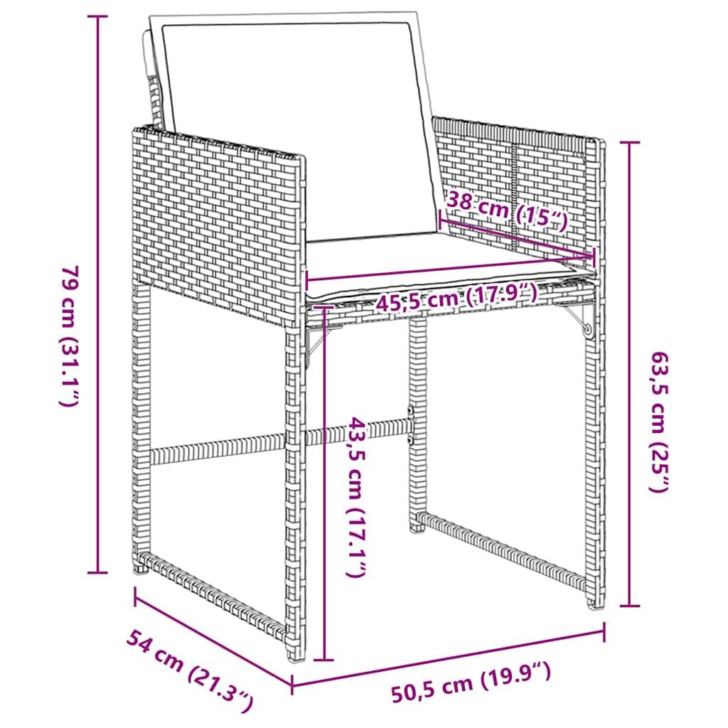 ComfortXL - Salon de jardin 4 places pliable en résine tressée avec table en verre Noir – ComfortXL Outdoor Living - Image 8