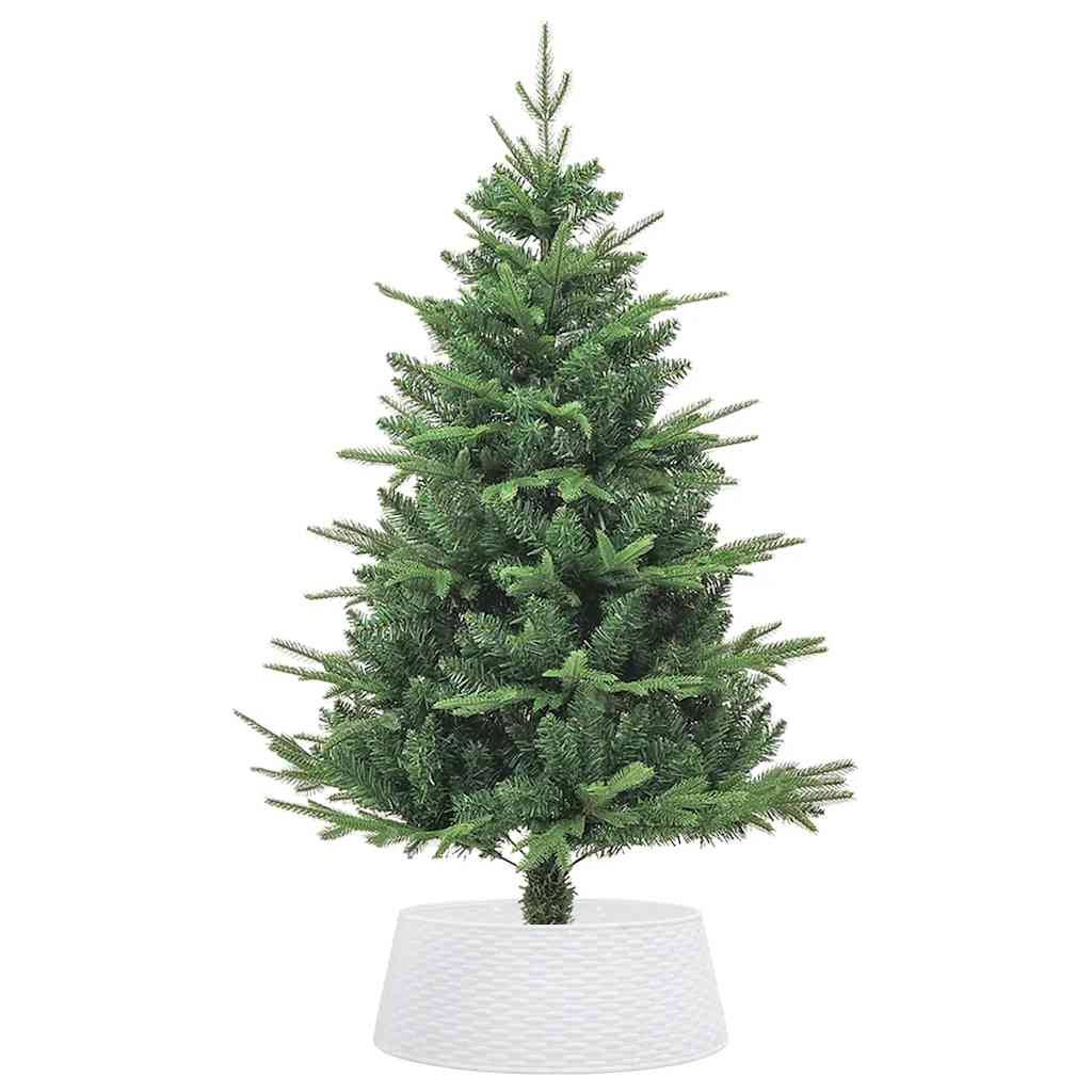 Vidaxl - Jupe de sapin de Noël-Collier de sapin de Noël-Cache pied de sapin blanc Ø65x23 cm plastique - Image 4