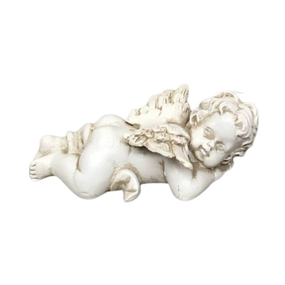 Chemin De Campagne - Statue statuette sculpture jardin ange chérubin résine blanche 8cm Chemin de campagne - Imagen 1
