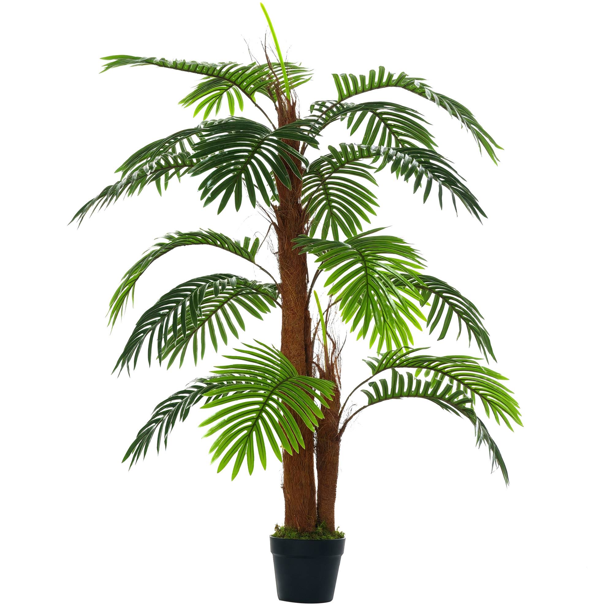 Palmier artificiel plastique vert 16 x 16 x 120 cm - PANGIVO