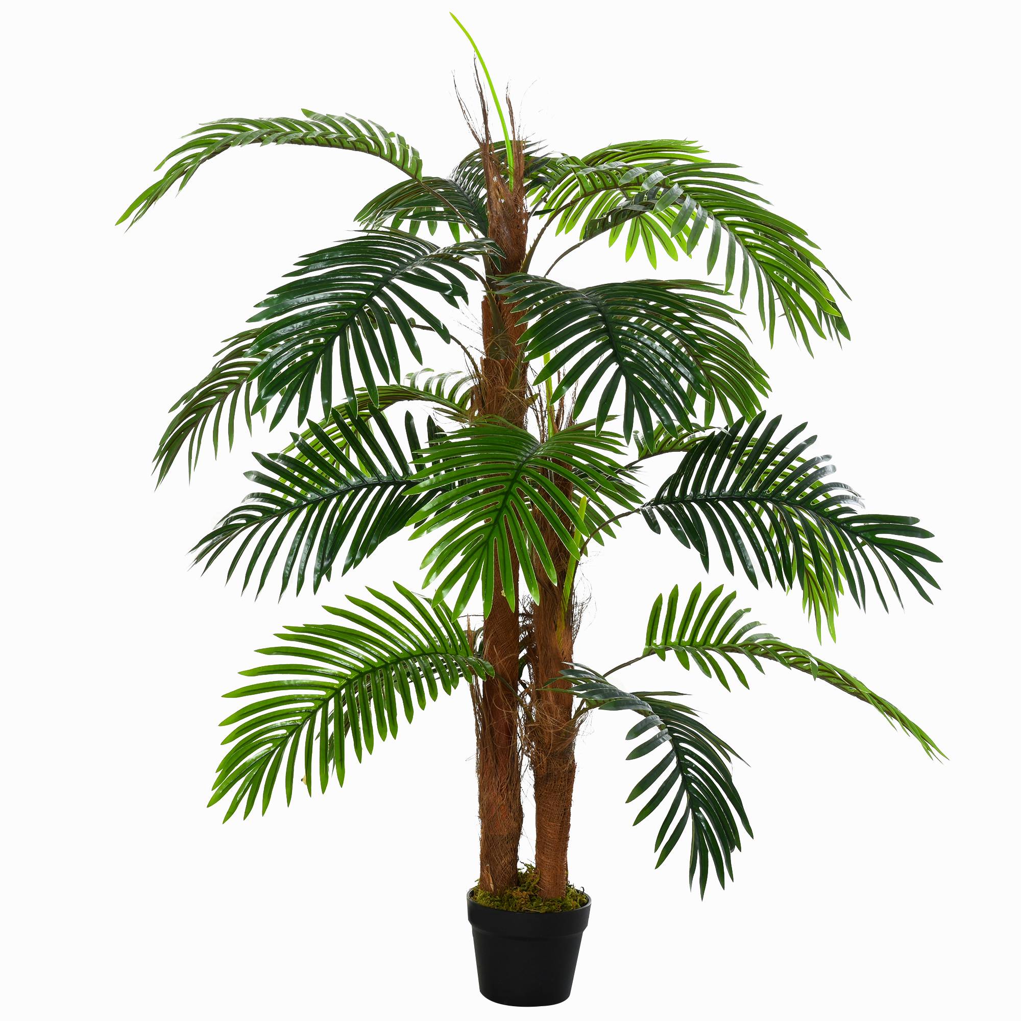 Palmier artificiel plastique vert 16 x 16 x 120 cm - PANGIVO - Image 2