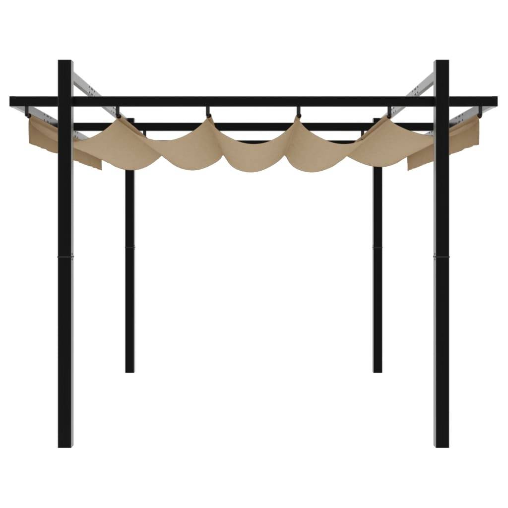 Pergola Autoportante Aluminium 3x3 m avec Toit Rétractable pour Jardin Taupe – ComfortXL Outdoor Living - Image 5