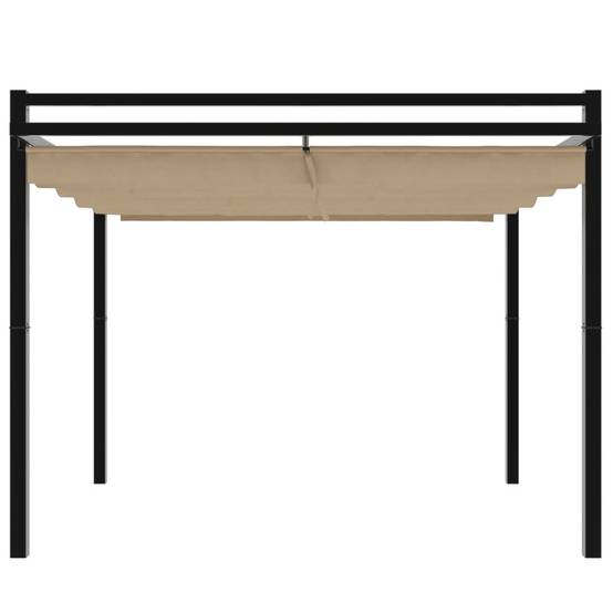 Pergola Autoportante Aluminium 3x3 m avec Toit Rétractable pour Jardin Taupe – ComfortXL Outdoor Living - Image 4