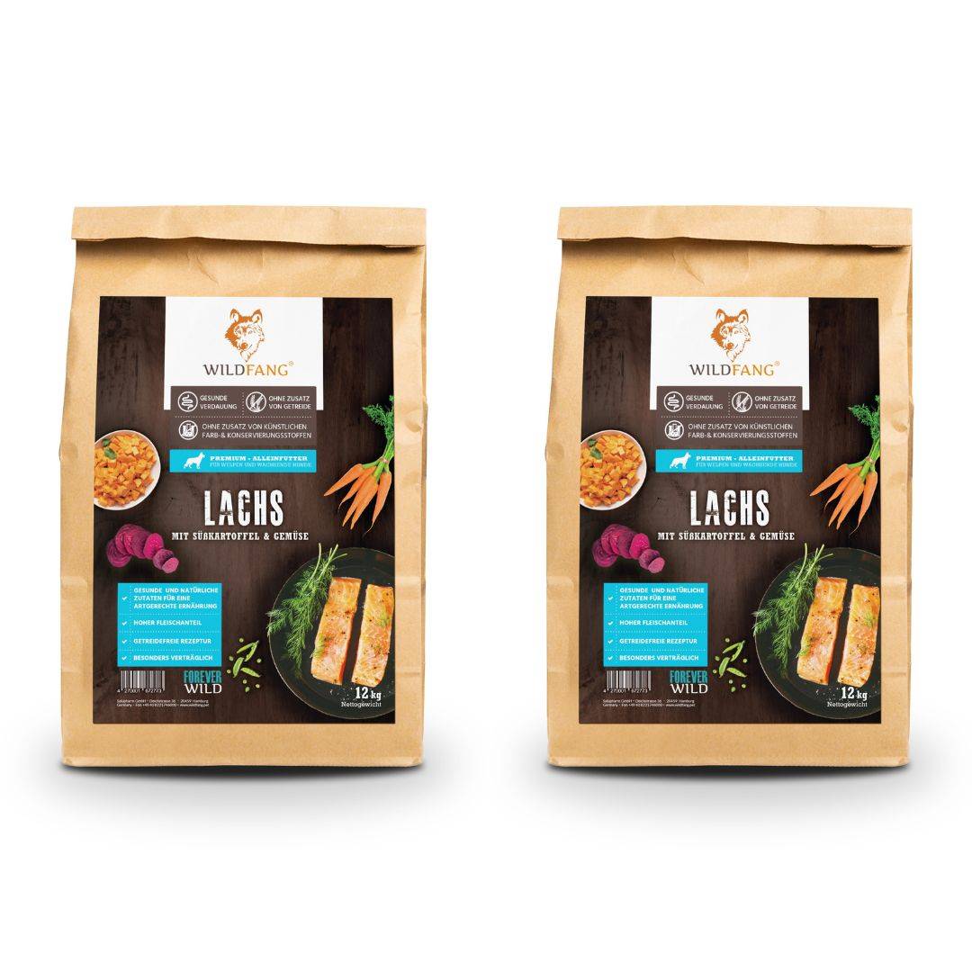 Wildfang - Wildfang Aliments secs juniors avec saumon pour chiots - sans céréales - 2 x 2 kg - Image 1