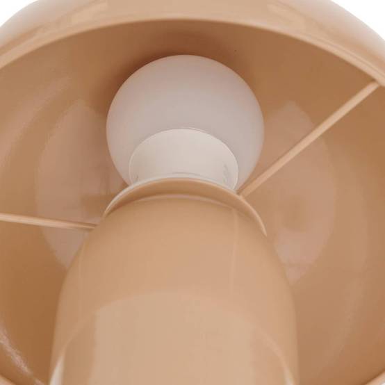 Lampe champignon H24,5 cm Lito métal beige Atmosphera - Image 2