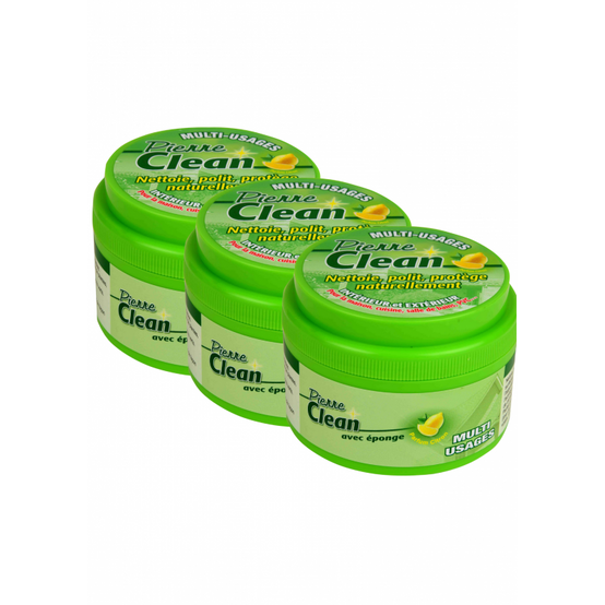 Pierre Clean | Nettoyant Alternative au Bicarbonate de soude | Lot de 3 | Avec Eponge Magique - VENTEO - Image 1
