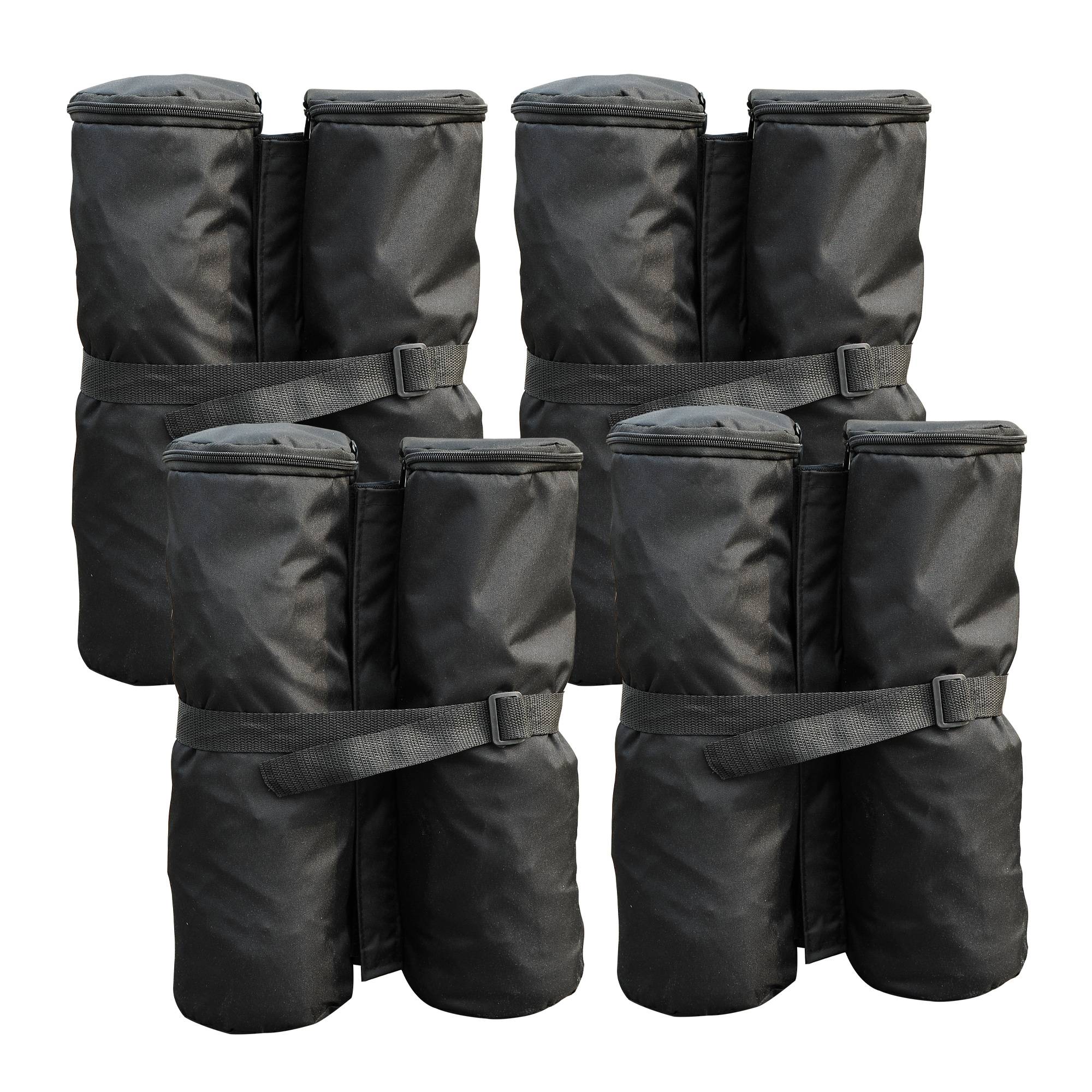 Homcom - Lot 4 sacs de lestage de fixation pour tonnelle parasol pavillon volume 15kg noir - HOMCOM - Image 1