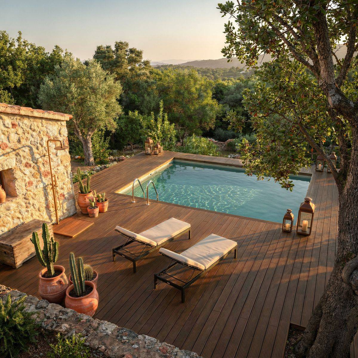 Decklinea - Kit Terrasse Bambou 30m² - SAMBA - 93 lames de Terrasse (224 x 13.9 x 1.8 cm) - Fixation Clips Cobra Hybrid 7-22 - Garantie 25 ans - Image 1