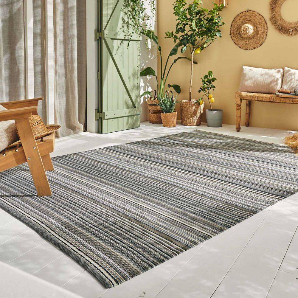 Jardindeco - Tapis extérieur en polypropylène Spargi 1746 gris 180 x 280 cm - Imagen 2