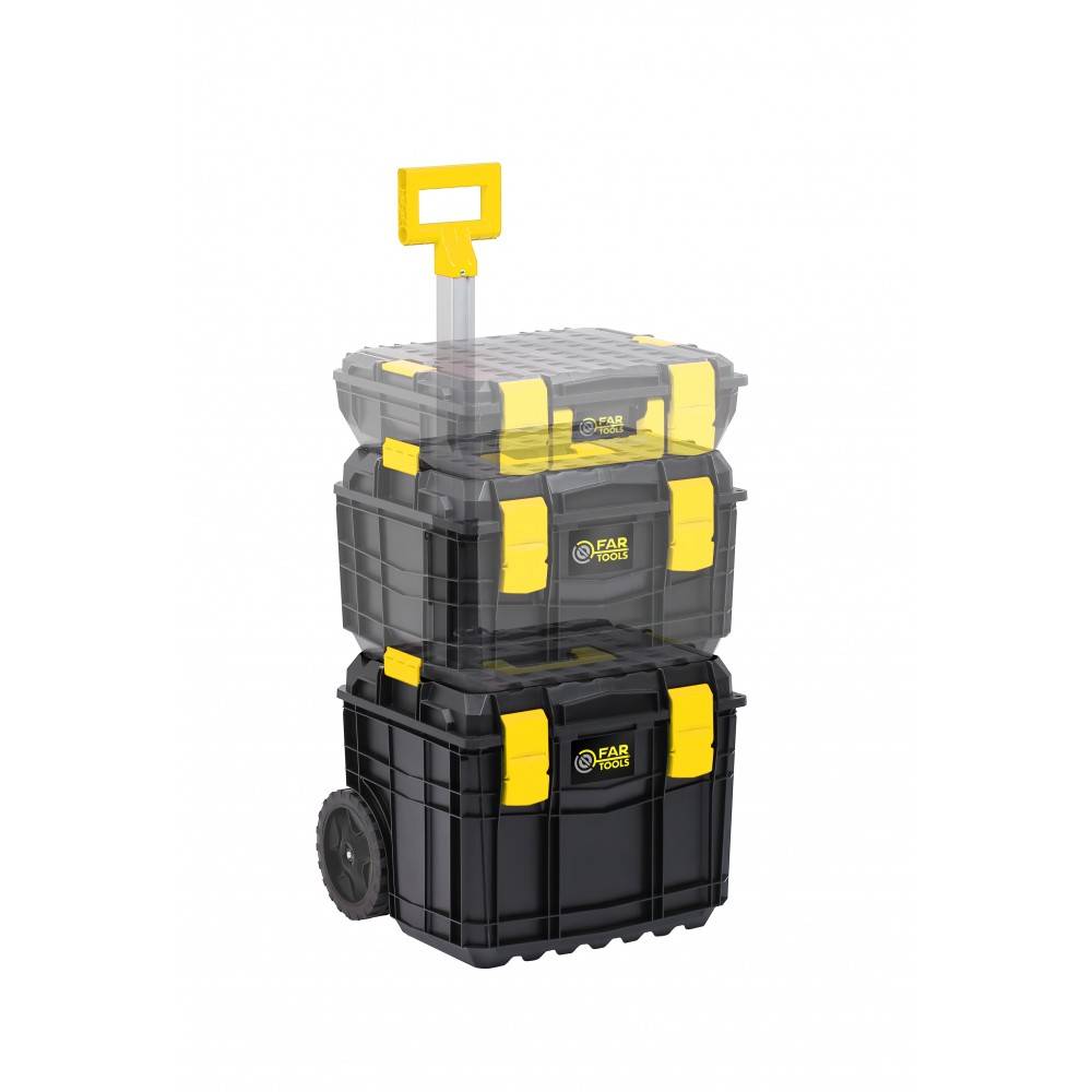 Lot de 3 caisses de transports empilables - FAR TOOLS - 615365 - Imagen 2