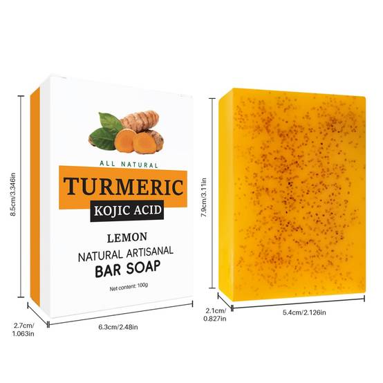 Savon-Lot de 2 savons au curcuma et acide kojique pour éclaircir le teint - Living123 - Image 9