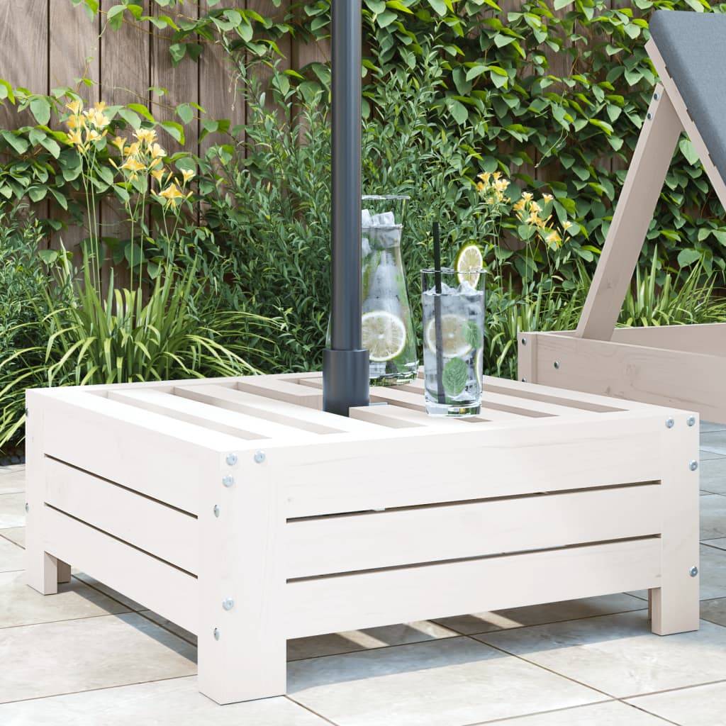 Vidaxl - Couvercle de base de parasol blanc bois massif de pin vidaXL 825332 - Image 1